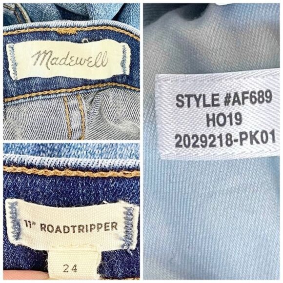 Madewell 11" High-Rise Roadtripper Jeans in Bosner Wash size 24 - Picture 6 of 12